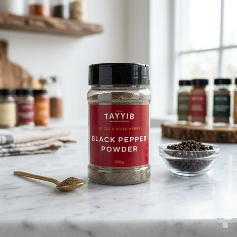 Black Pepper Powder 100g - Tayyib Store - Tayyib Foods - Lahore