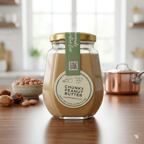 Chunky Peanut Butter - Tayyib Store - Farm Jars Co. - Lahore