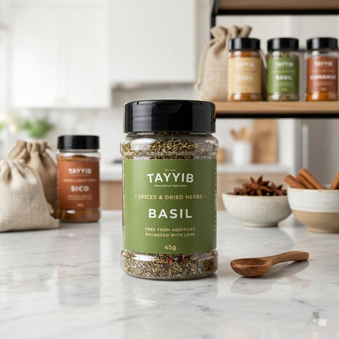 Dried Basil 45g - Tayyib Store - Tayyib Foods - Lahore