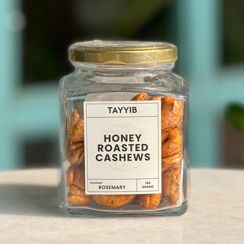 Honey Roasted Cashews (Rosemary) 140g - Tayyib Store - Tayyib Foods - Lahore