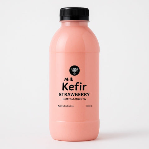 Milk Kefir (Strawberry) 500ml - Tayyib Store - Saura Foods - Lahore