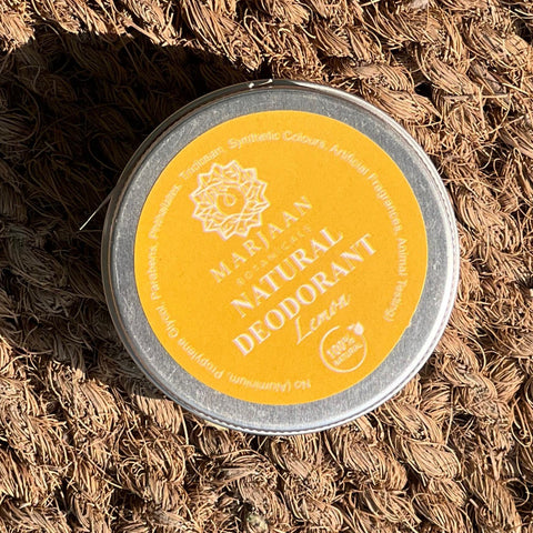 Natural Deodorant (Lemon) 30g - Tayyib Store - Marjaan Botanicals - Lahore
