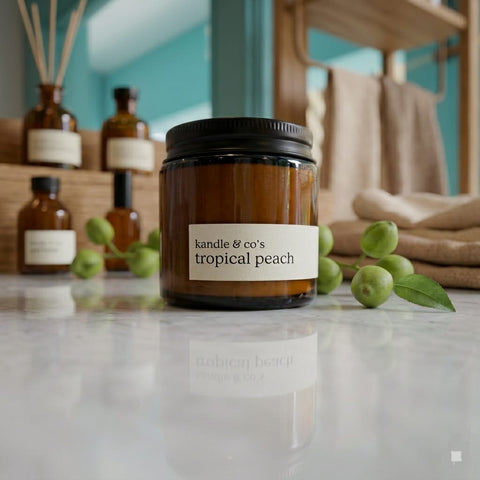 Tropical Peach Candle - Tayyib Store - Kandle & Co's - Lahore