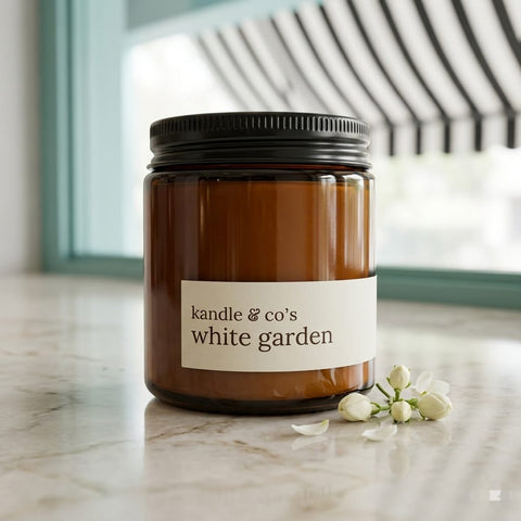 White Garden Candle - Tayyib Store - Kandle & Co's - Lahore