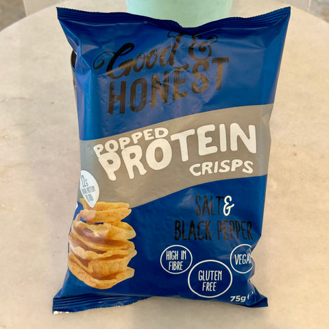 Popped Protein Crisps Salt & Black pepper 75g