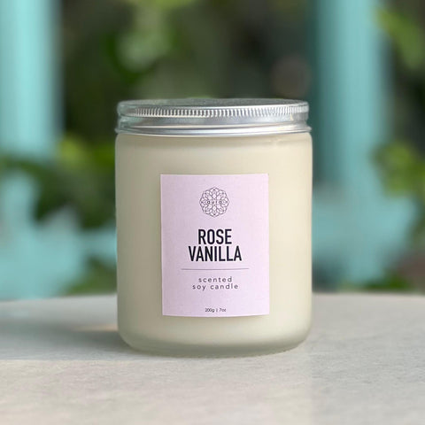 Scented Candle Rose Vanilla