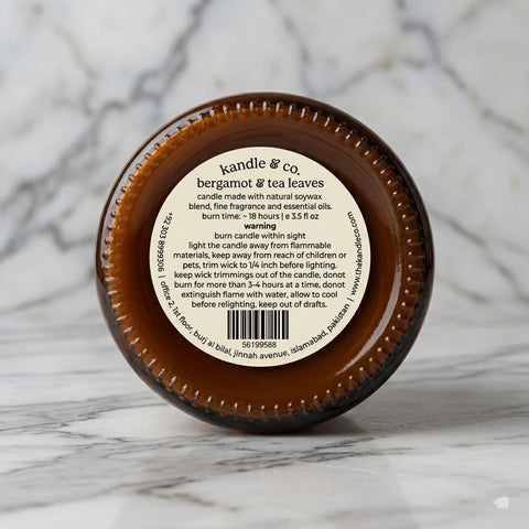 Bergamot Tea Leaves Candle