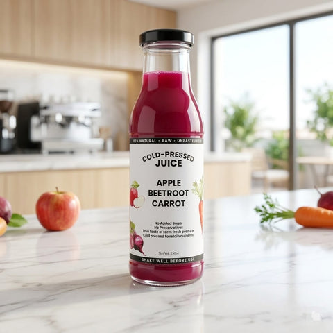 Apple, Beetroot & Carrot Cold Pressed Juice 250ml - Tayyib Store - Tayyib Foods - Lahore