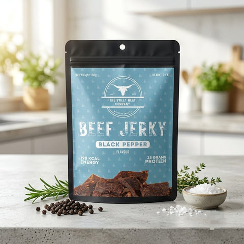 Beef Jerky Black Pepper 60g - Tayyib Store - The Sweet Heat Company - Lahore