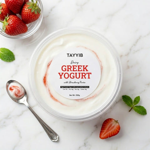 Greek Yogurt (Strawberry) 220g - Tayyib Store - Tayyib Foods - Lahore