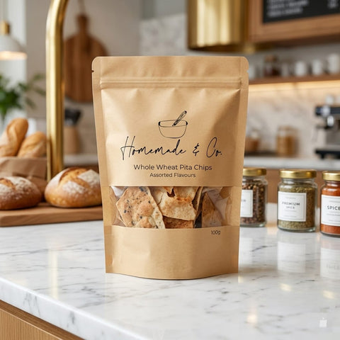 HMC Whole Wheat Pita Chips 100g - Tayyib Store - Homemade & Co. - Lahore