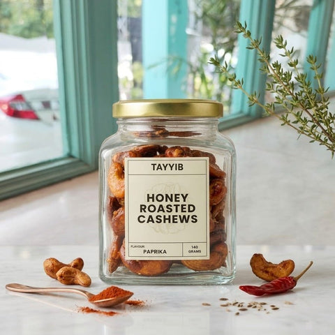 Honey Roasted Cashews (Paprika) 140g - Tayyib Store - Tayyib Foods - Lahore
