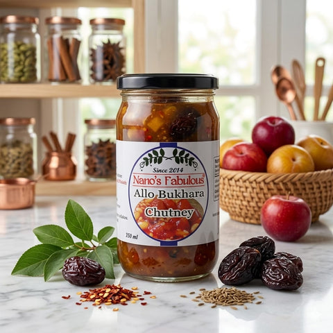 Nano's Aloo Bukhara Chutney 350ml - Tayyib Store - Nanos Fabulous - Lahore