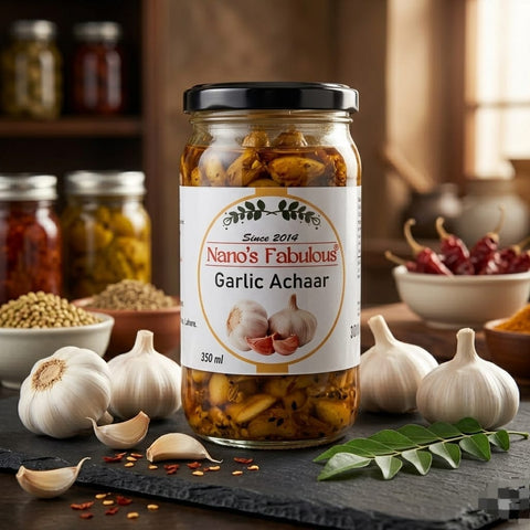 Nano's Garlic Achaar 350ml - Tayyib Store - Nanos Fabulous - Lahore