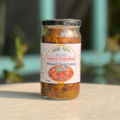 Nano's Mixed Vegetable Achar 350ml - Tayyib Store - Nanos Fabulous - Lahore