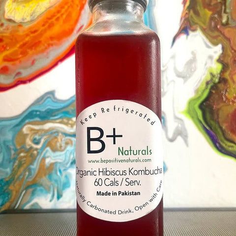 Organic Hibiscus Kombucha - Tayyib Store - B Positive Naturals - Lahore