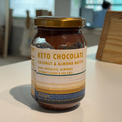 TK Dark Choc Coconut & Almond Butter (Keto) 230g - Tayyib Store - Thoughtful Kitchen - Lahore