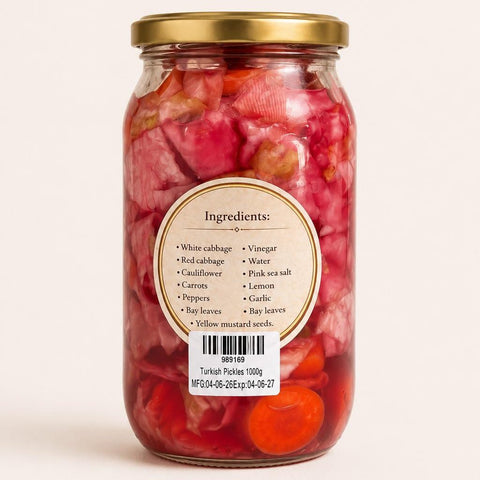 Turkish Pickles 1000g - Tayyib Store - Gulce - Lahore